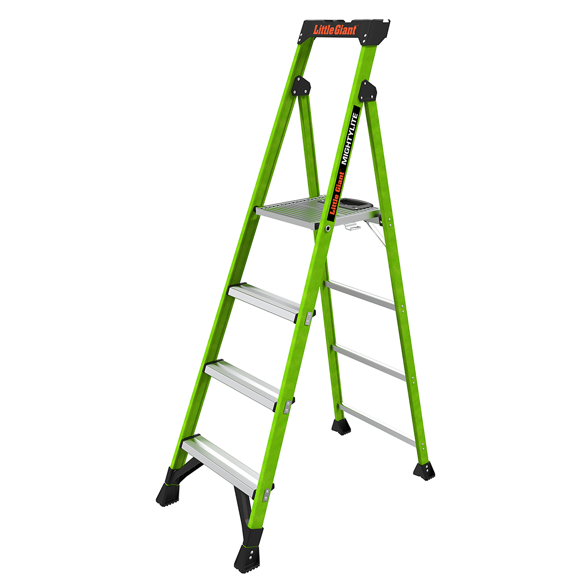 Little Giant MightyLite Stepladder - 6ft., Fiberglass, 300-Lb. Capacity, Type 1A, Tool Tray, Model# 15396-001